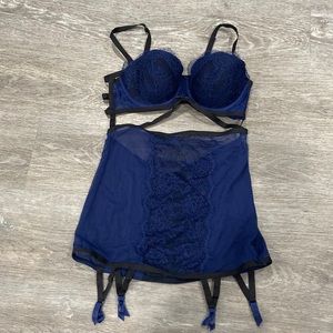 Victoria’s Secret slip lingerie size 36b color blue